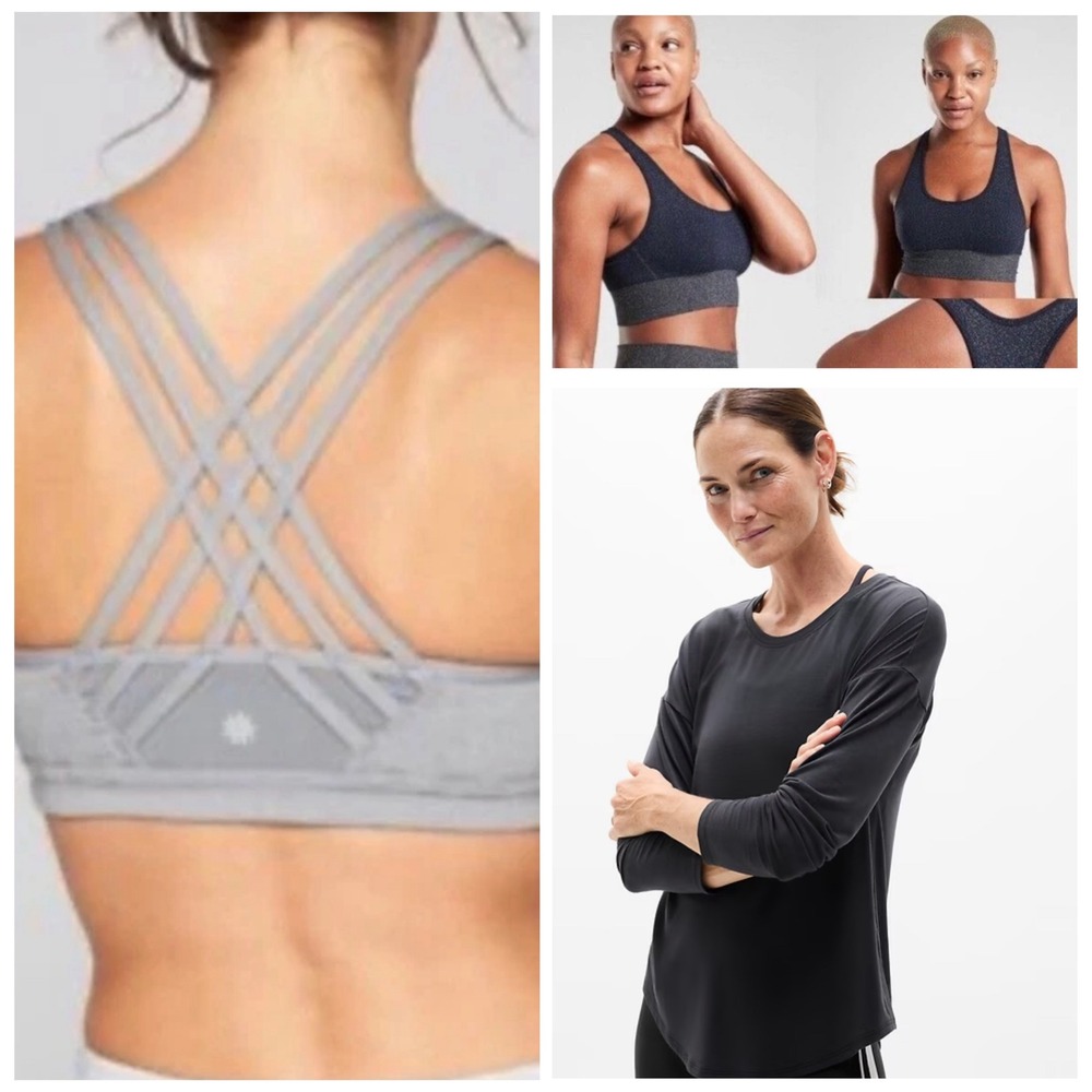 Athleta Size Small Twilight Sparkle Shimmer Fully Focused Bra Move with Ease Top